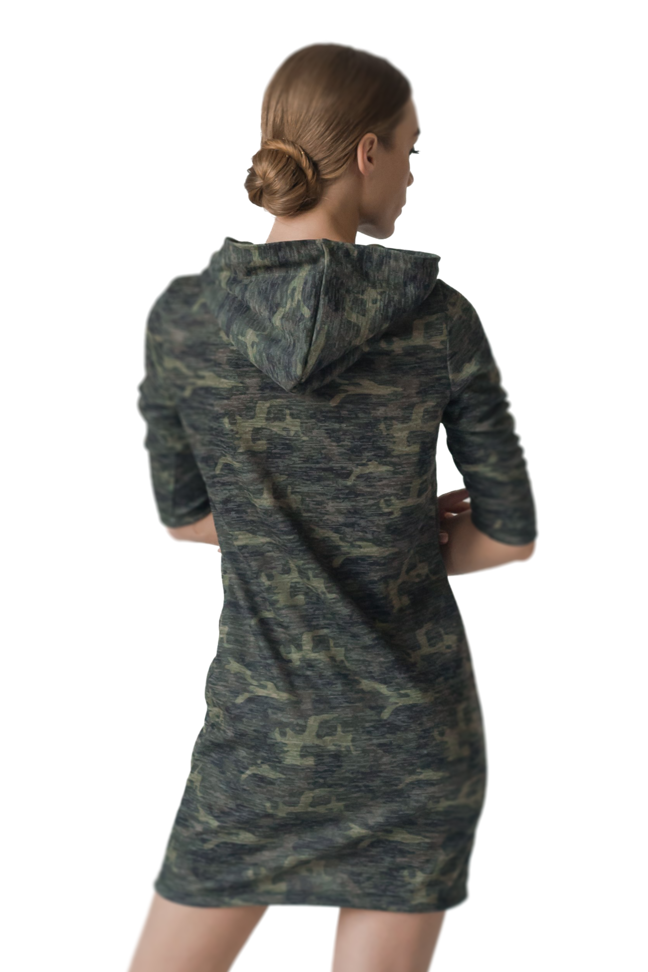 Платье милитари Slim зеленое авторская одежда